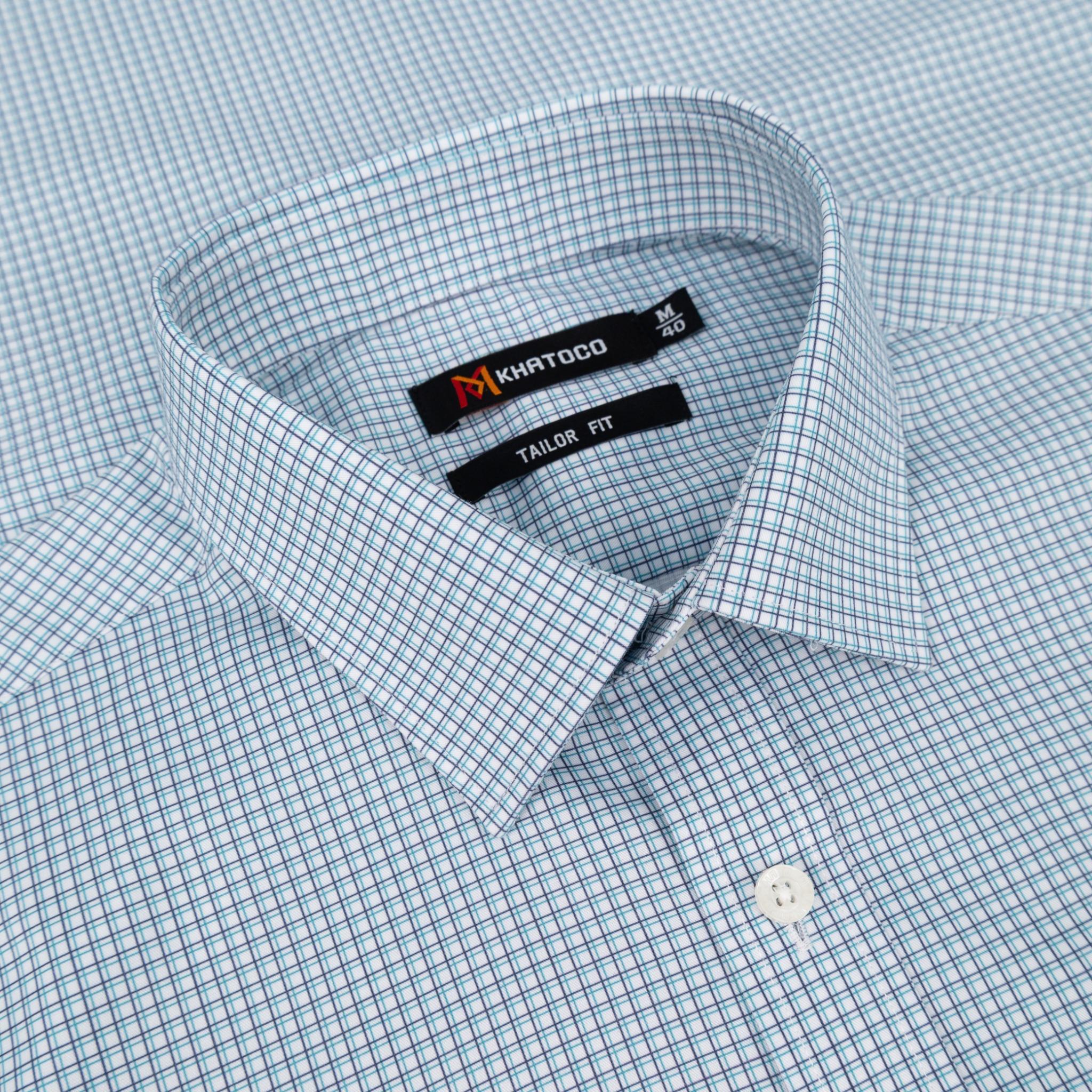 Áo sơ mi nam KHATOCO Tailor Fit dài tay A1MD538T1-CNCR813-2709-D