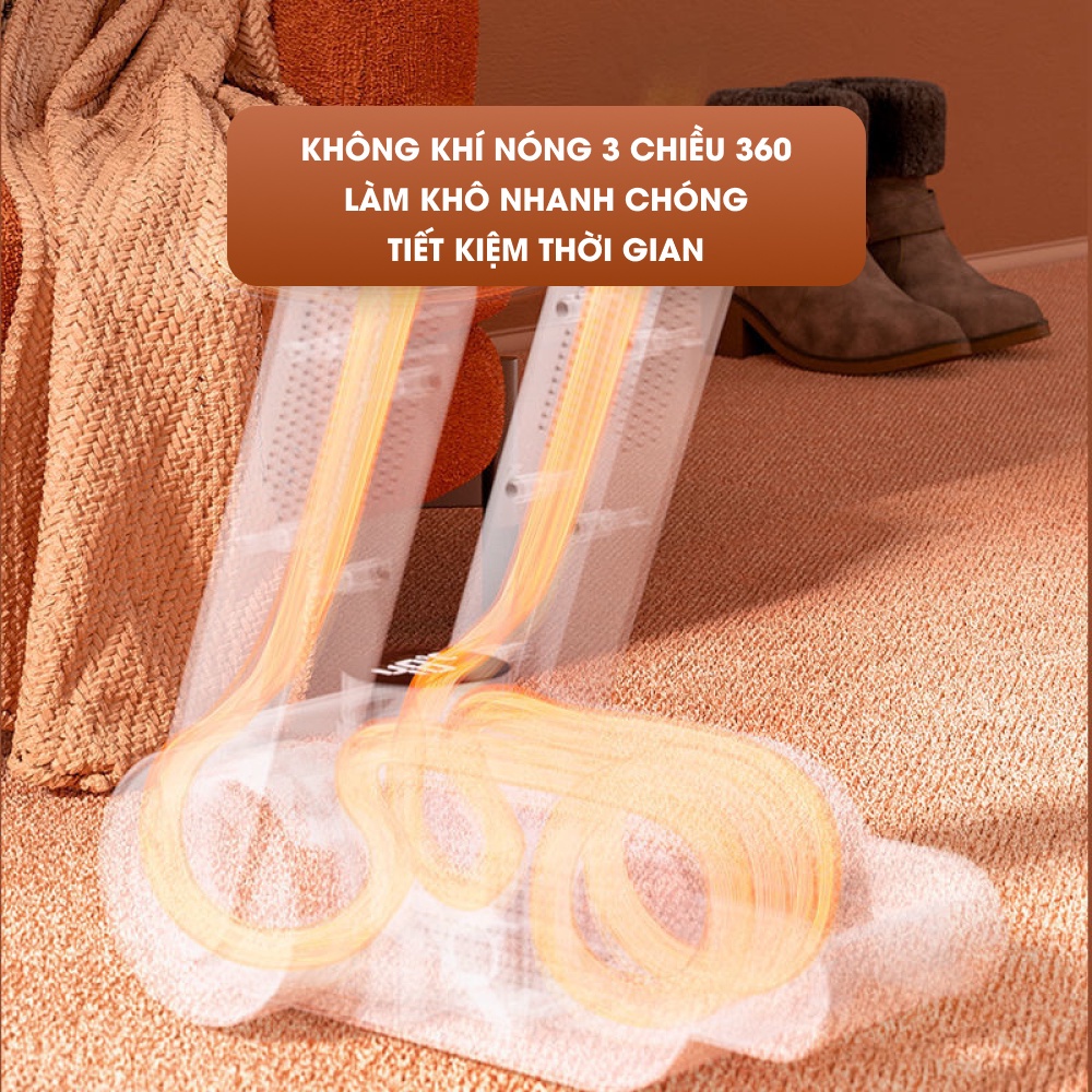 Máy sấy giày dép đa năng thông minh,khử mùi hôi giày,dép tất, găng tay bằng tia cực tím loại cao cấp có đèn báo nhiệt