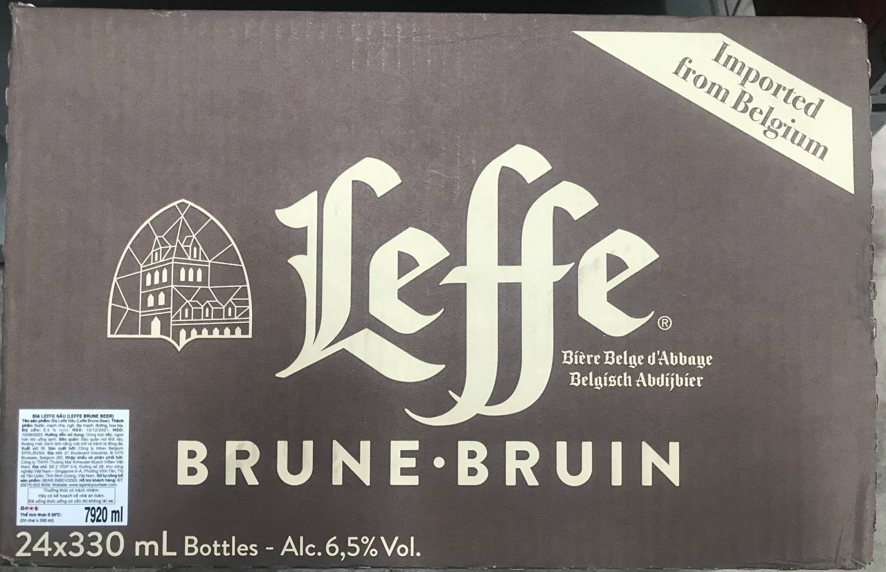 Thùng 24 Chai Bia Leffe Brune (330ml / Chai)