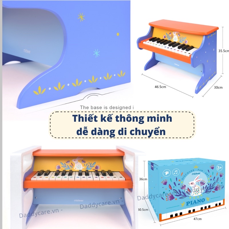 Đồ Chơi cao cấp Đàn Piano Cho Bé Mideer, Đồ Chơi Sáng Tạo Dành Cho Trẻ Em Từ 1,2,3,4,5,6,7 Tuổi
