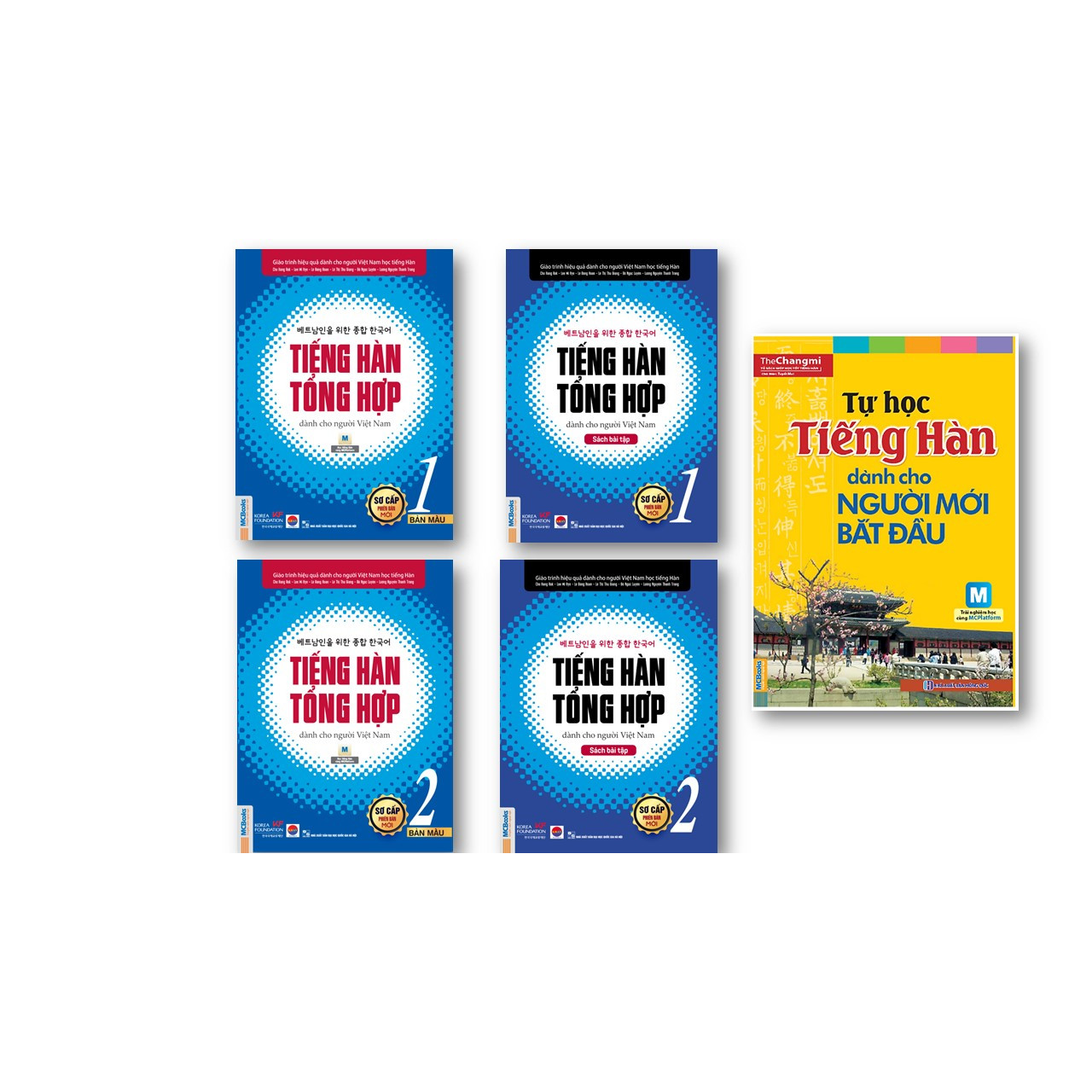 Combo Tiếng hàn tổng hợp dành cho người việt nam - Bản in màu 2020 +  kèm Tự Học Tiếng Hàn Dành Cho Người Mới Bắt Đầu kt