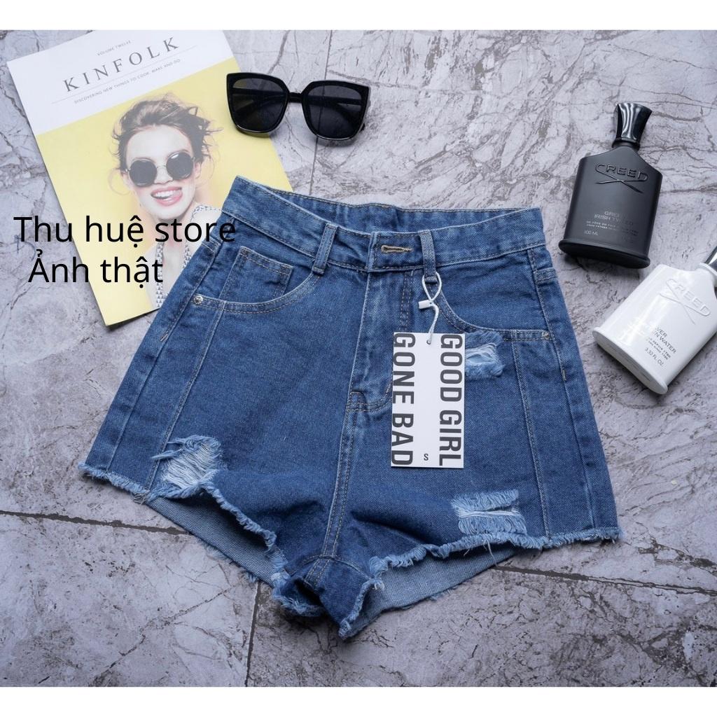 Quần Short Jean Nữ Cạp Cao Nhiều Mẫu Kèm Ảnh Thật