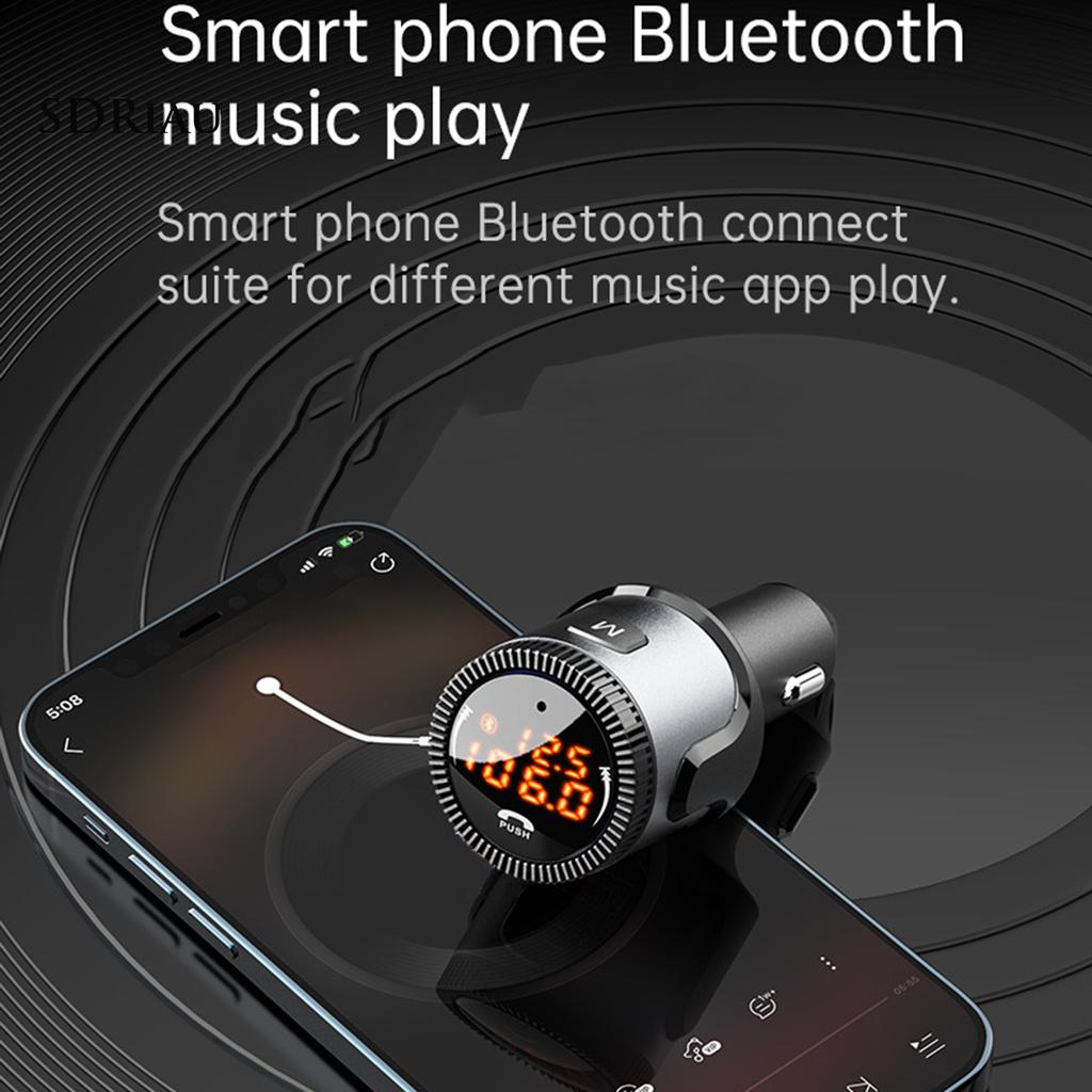Máy Phát Nhạc Bluetooth 5.0 Usb A Qc 18w Type-C Pd 18w Cho Xe Hơi