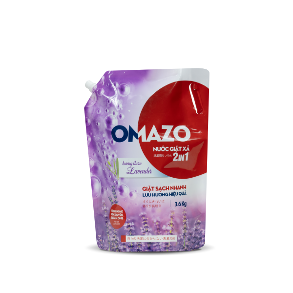 Túi Nước Giặt Xả Omazo Đậm Đặc Hương Lavender 3.6kg