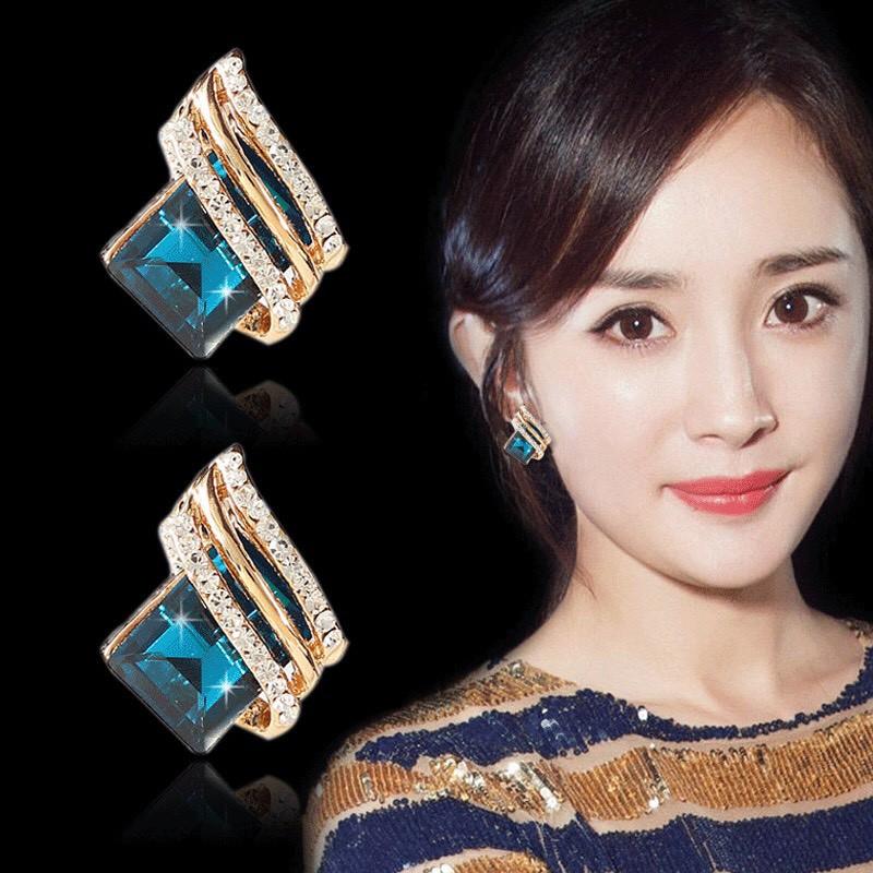 Khuyên tai hàn quốc Rhinestone