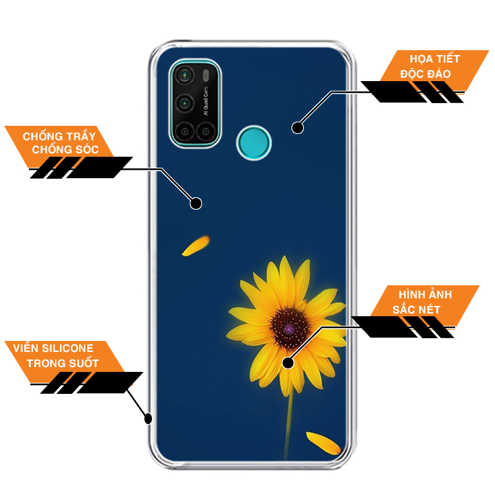 Ốp lưng dẻo cho điện thoại VSMART JOY 4 - 0327 SUNFLOWER06 - Hàng Chính Hãng