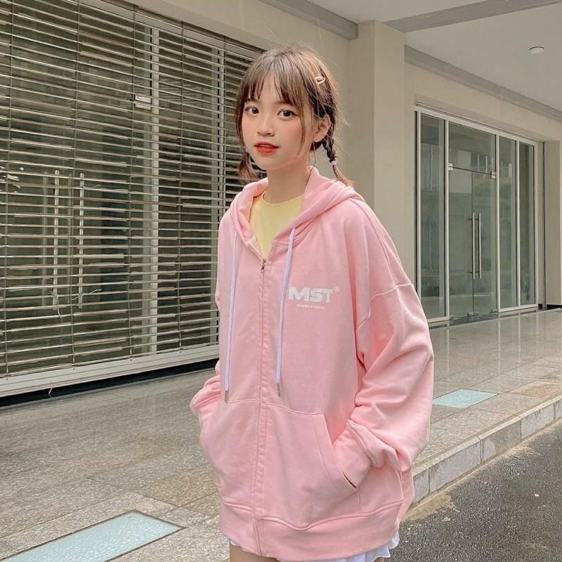 Áo Khoác Nỉ MST Chất Áo Đẹp Đơn Giản Basic Form Unisex Nam Nữ Freesize, Áo khoác Hoodie Nam Nữ form rộng - Basic Oversize Zip, Áo Khoác Nỉ Dây Kéo Form Rộng Ulzzang