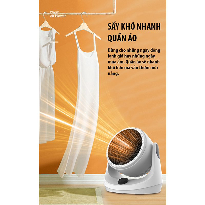 Quạt sưởi ấm mini cho phòng ngủ