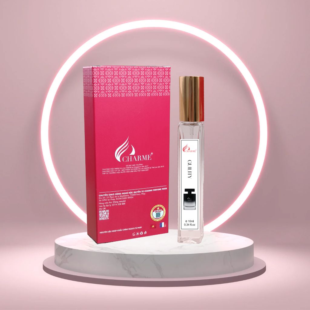 Nước Hoa Nam CHARME GUILITY 10ml/100ml Lưu Hương Lâu Lịch Lãm, Nam Tính_Nước Hoa Chính Hãng
