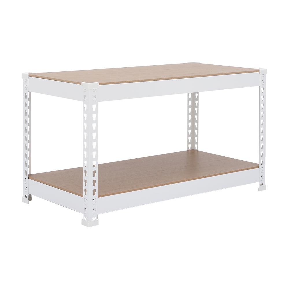 Kệ đa năng 2 tầng có thể tháo lắp SMART SHELF khung thép sơn trắng kết hợp mặt gỗ MDF cao cấp | Index Living Mall - Phân phối độc quyền tại Việt Nam