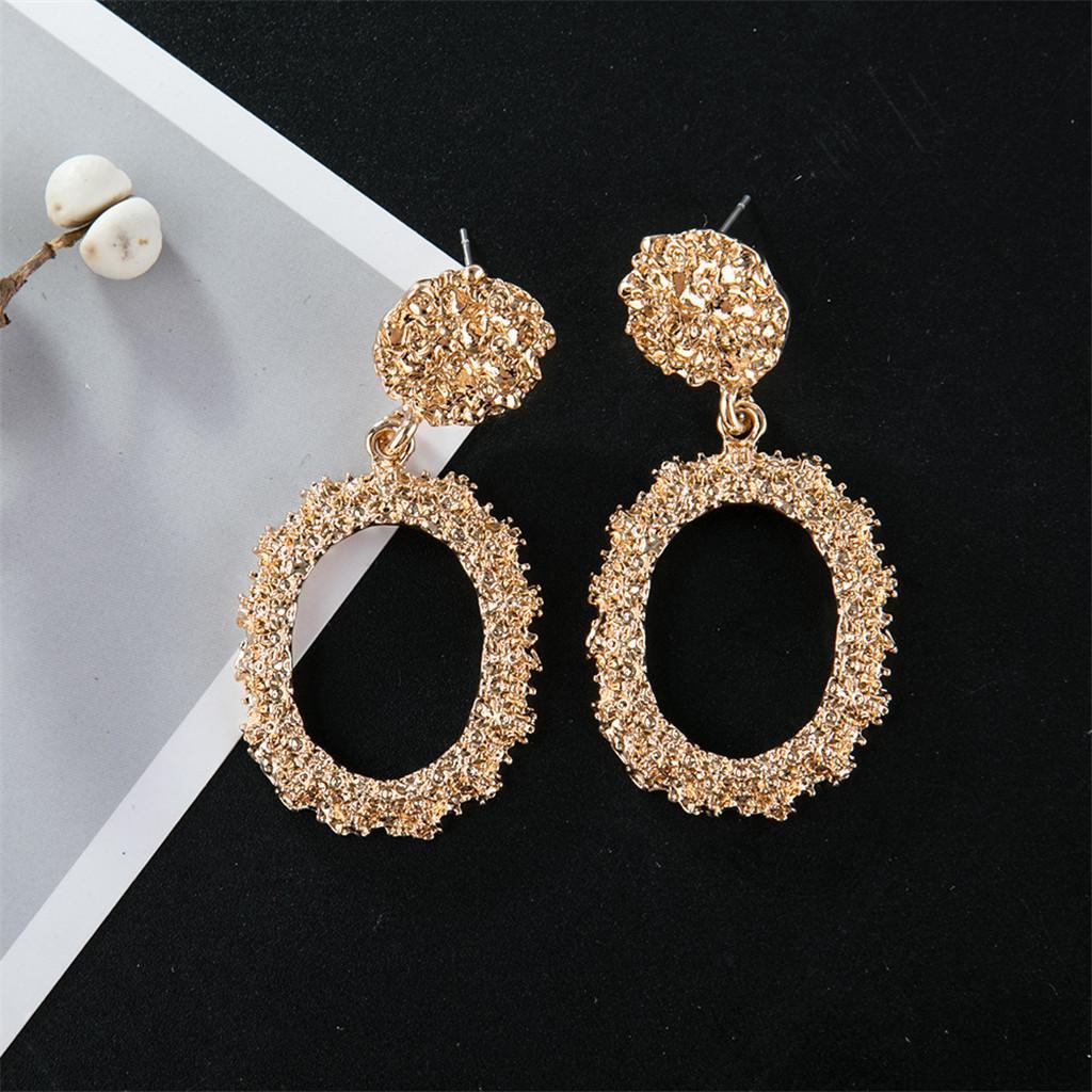 Dangle Earrings Metal Drop Earrings Bohemian Hoop Earrings Jewelry Golden