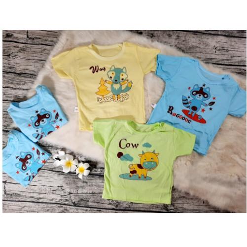 Áo cọc tay màu hè chất cotton cho bé từ 0 đến 15 tháng tuổi