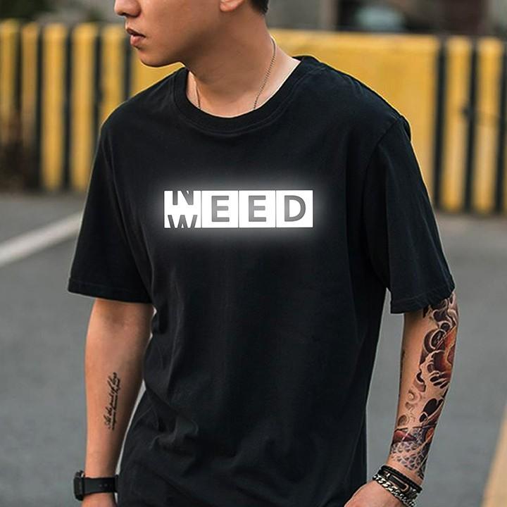 Áo thun oversize nam nữ in Phản Quang EED chất liệu vải tốt cotton M L XL màu đen Trumunisex