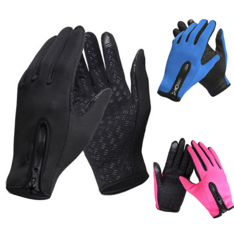 1Pair cảm ứng xe đạp găng tay xe đạp mùa đông Windprooter FULL FOUND FOUND CONCLING Găng tay chống trượt nam Color: 1 Pair Size: XL