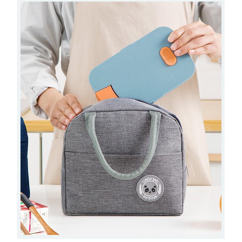 Túi Đựng Hộp Cơm Văn Phòng Giữ Nhiệt, túi đựng hộp cơm giữ nhiệt vải oxford size lớn FASOLA