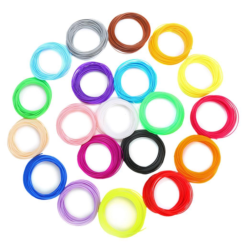 ABS 3D Printer Filament 1.75 mm Spool for 3D Printer &3D Pen 20Colors 5m