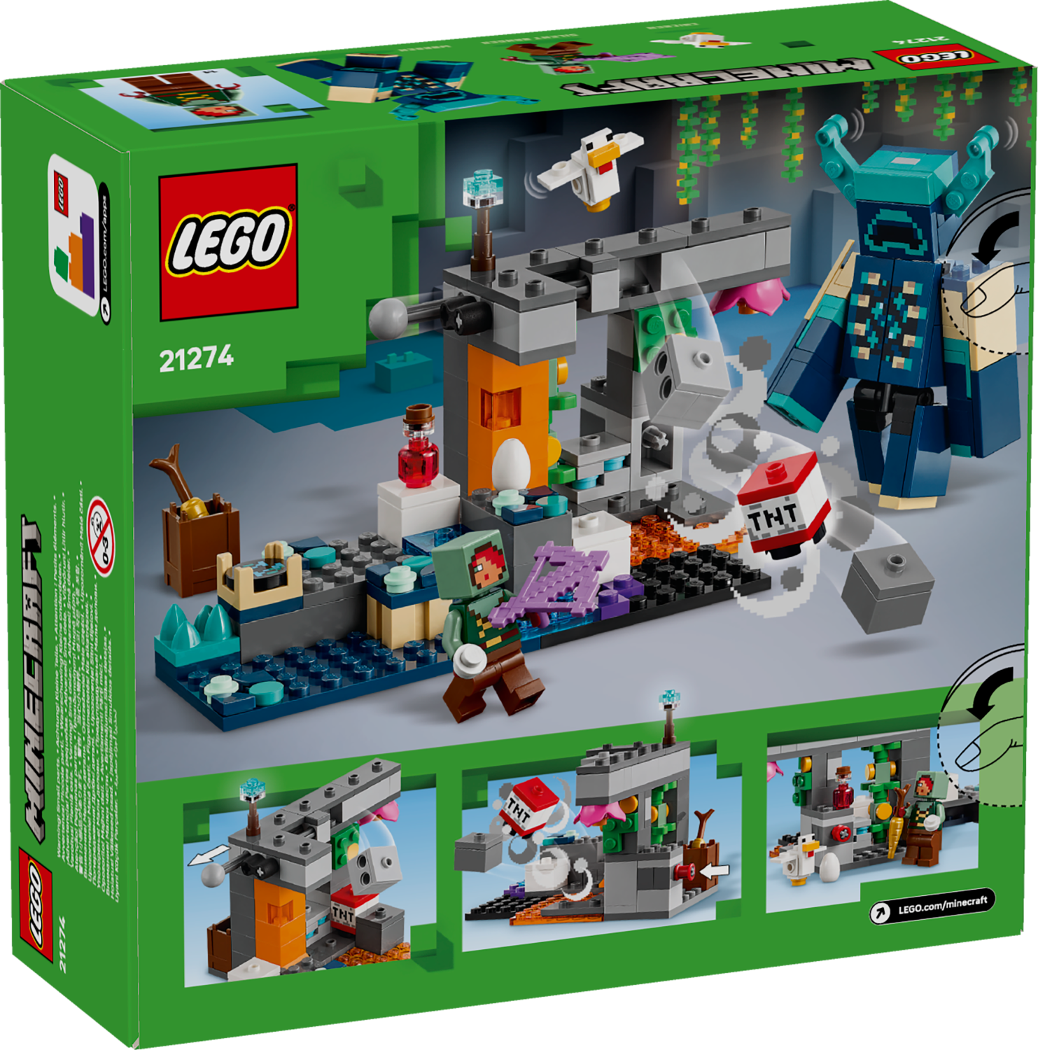 Đồ Chơi Lắp Ráp Cuộc Chạm Trán Warden - Lego Minecraft 21274 (238 Mảnh Ghép)