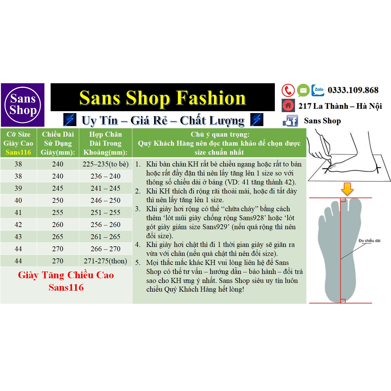 Giầy tây nam tăng chiều cao 6cm Sans116 giày derby công sở đen độn đế buộc dây cao cấp chú rể đám cưới mặc vest