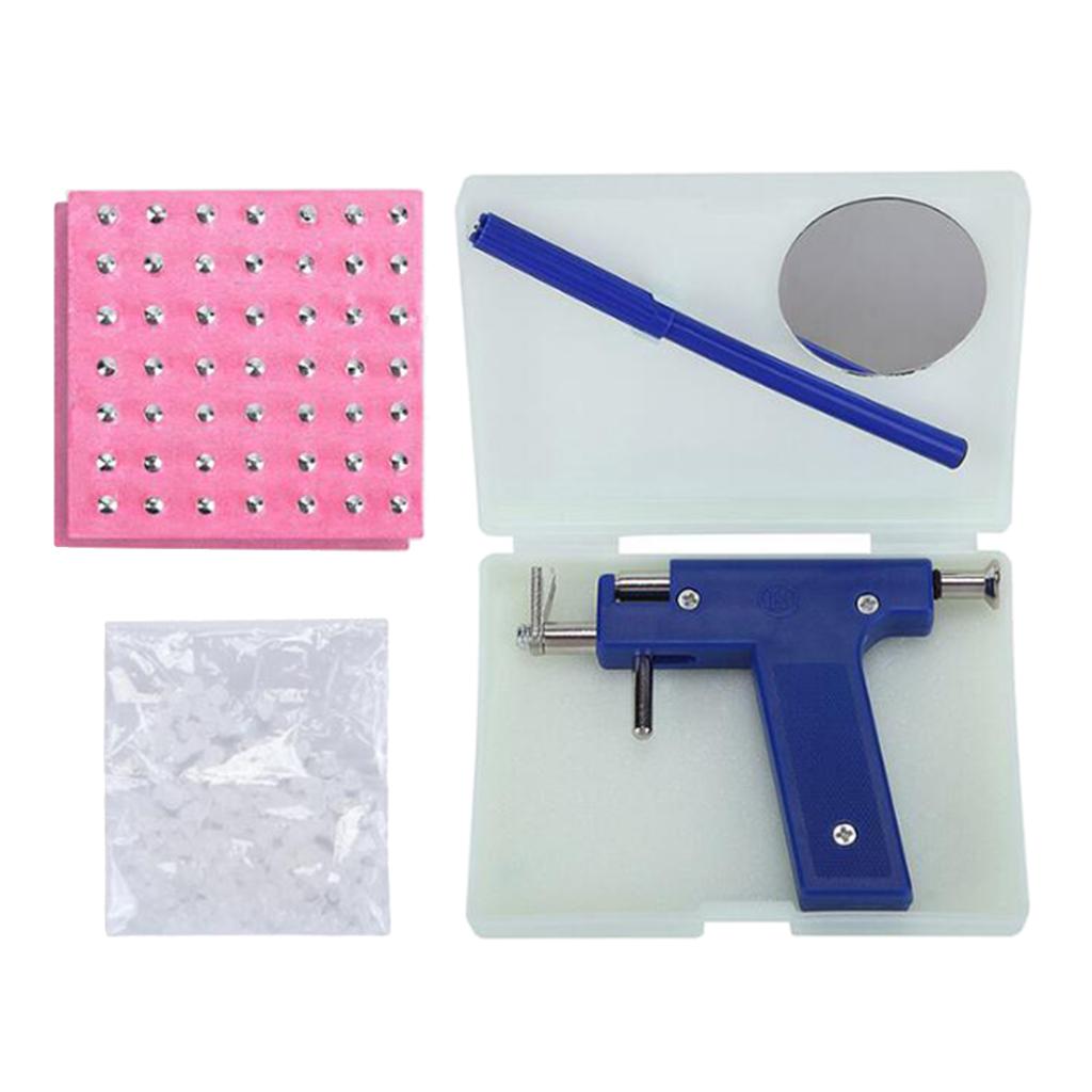 Steel Ear Body Nose Navel Piercing Machine Supply Tool Kit 49x Ear Studs