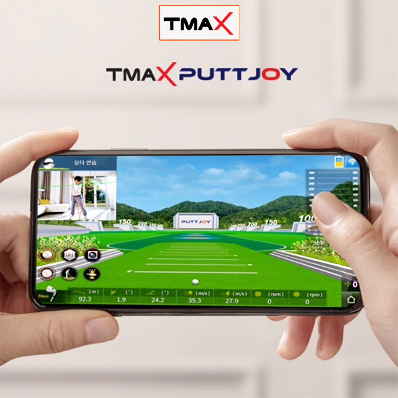 Thiết Bị Chơi Golf Mô Phỏng Cao Cấp Tại Nhà TMAX PUTTJOY: Nhỏ Gọn, App Chơi Golf Miễn Phí.