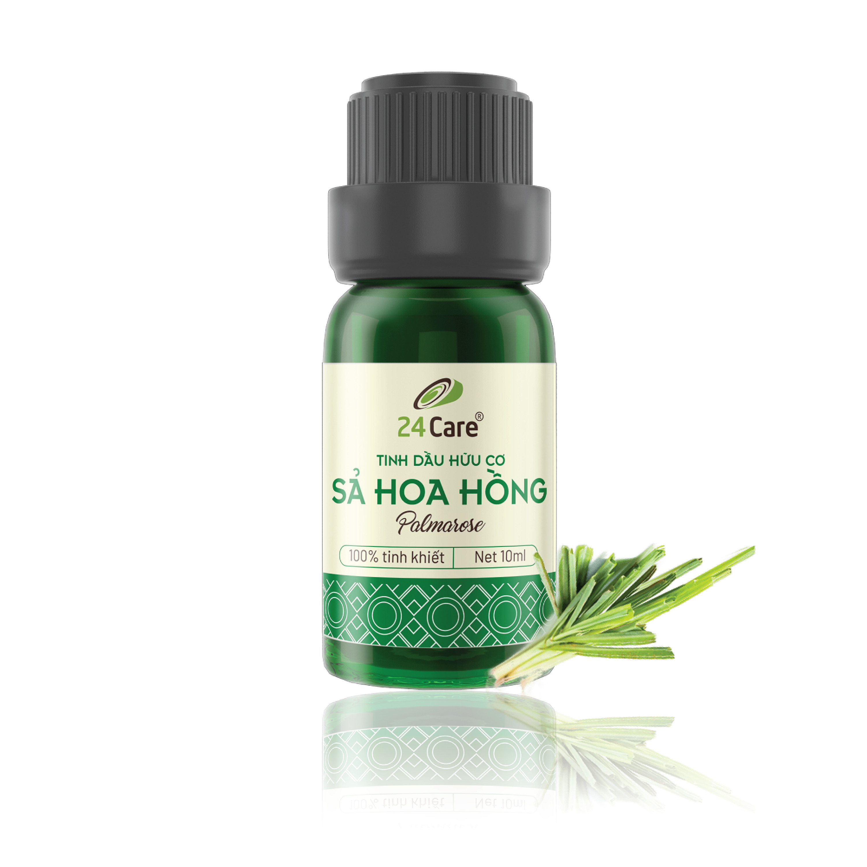 Tinh dầu Sả Hoa Hồng 24Care 10ML - Chiết xuất thiên nhiên, xông thơm phòng, xua đuổi côn trùng, làm dịu cảm giác khó chịu, cân bằng cảm xúc.