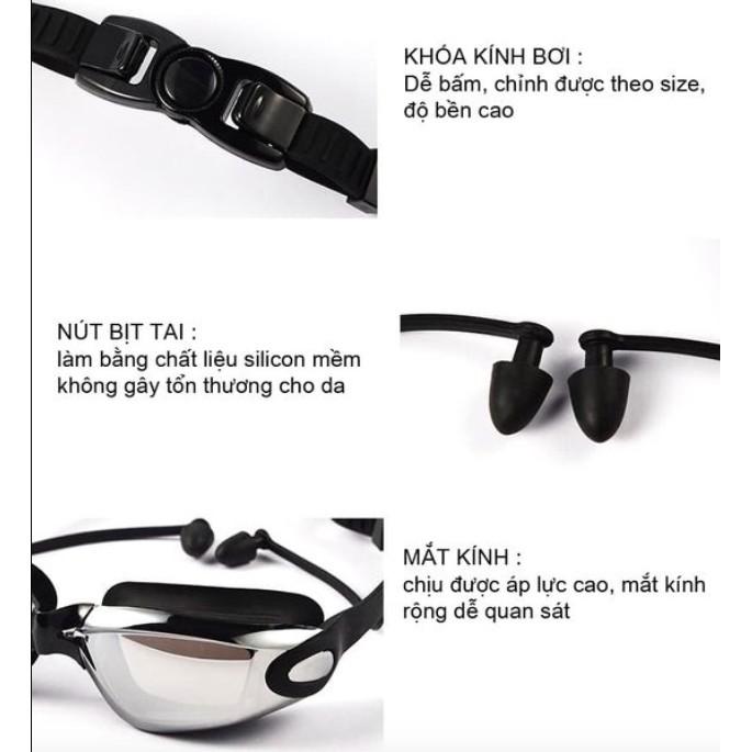 COMBO ĐỒ BƠI MẮT KÍNH TRÙM ĐẦU BỊT TAI POLYCARBONATE CHỐNG ĐỌNG NƯỚC - ShopToro - AsiaMart