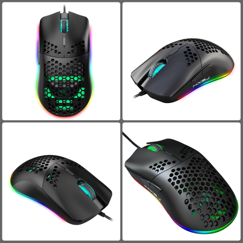 Chuột Led RGB 6400 DPI Gaming Mouse HXSJ - Hàng nhập khẩu