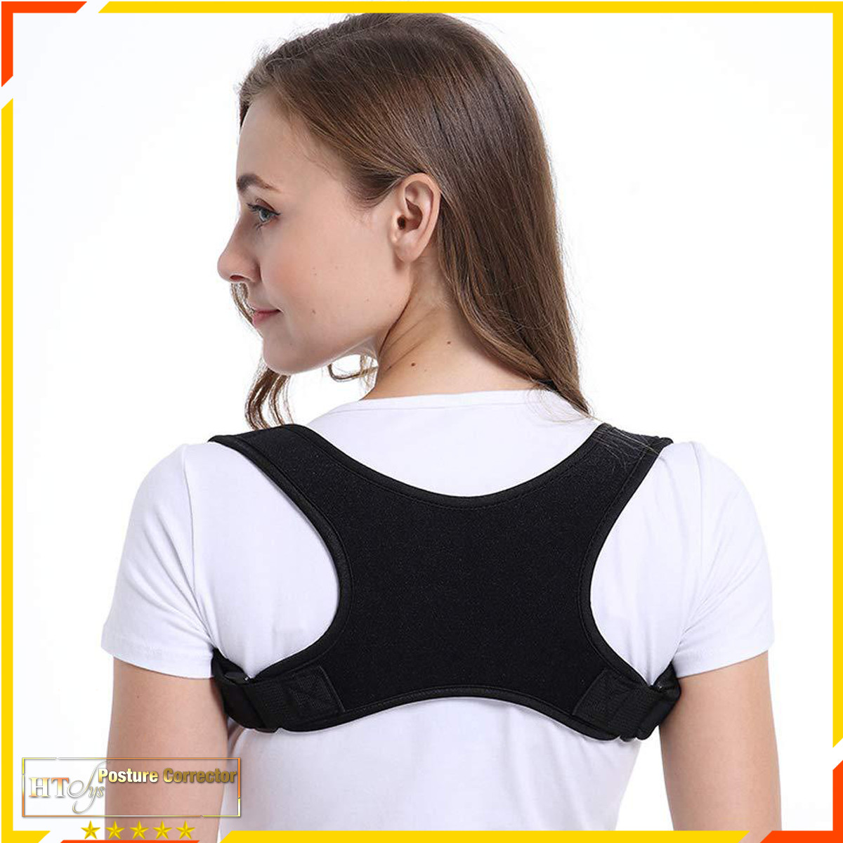 Đai chống gù lưng nam nữ HT SYS Posture Corrector-Kiểu dáng chữ X-Freesize-Màu đen