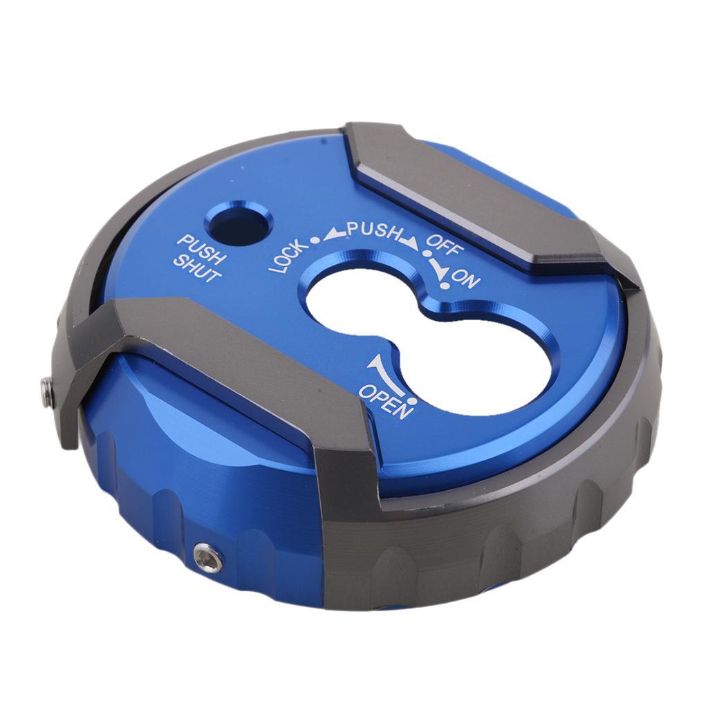 CNC Aluminum Alloy Motorcycle Ignition Key Lock   for  Nmax155 Blue