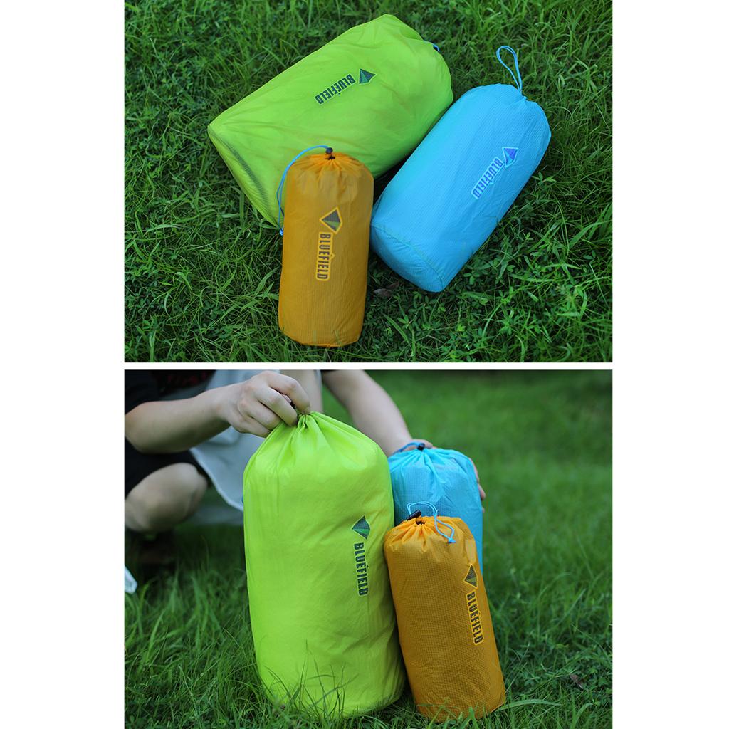 2xWaterproof Drawstring Storage Stuff Sack Dry Bag Outdoor Travel Sky Blue L