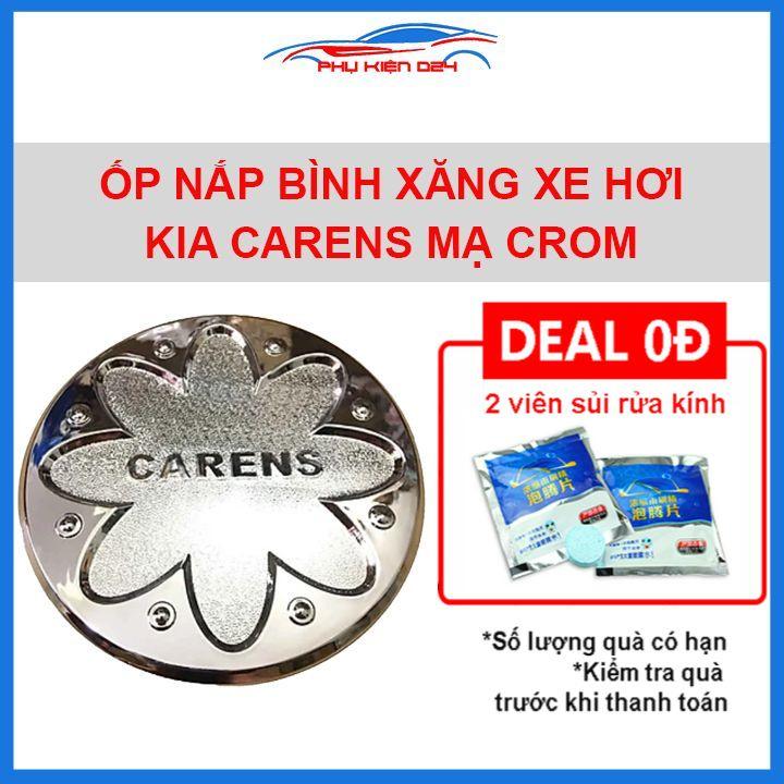 Ốp nắp bình xăng Carens mạ crom chống trầy trang trí ô tô