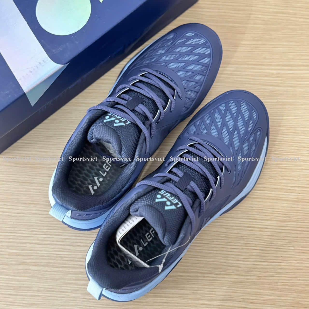 Giày Pickleball, cầu lông Lefus L038 - Đế kếp 2 lớp, gót có giảm chấn bảo vệ gối - Hàng chính hãng