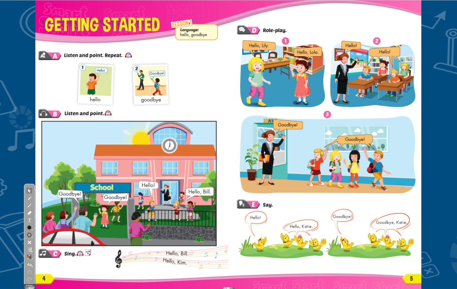 Tiếng Anh 1 i-Learn Smart Start - Ứng dụng phần mềm tương tác sách học sinh