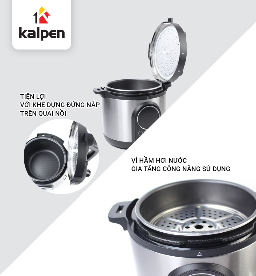 Nồi Áp Suất Điện Tử Đa Năng Kalpen PCK-3201 Dung Tích 5L, Màn Hình Cảm Ứng, 11 Chế Độ Nấu, Thương Hiệu Đức - Hàng chính hãng