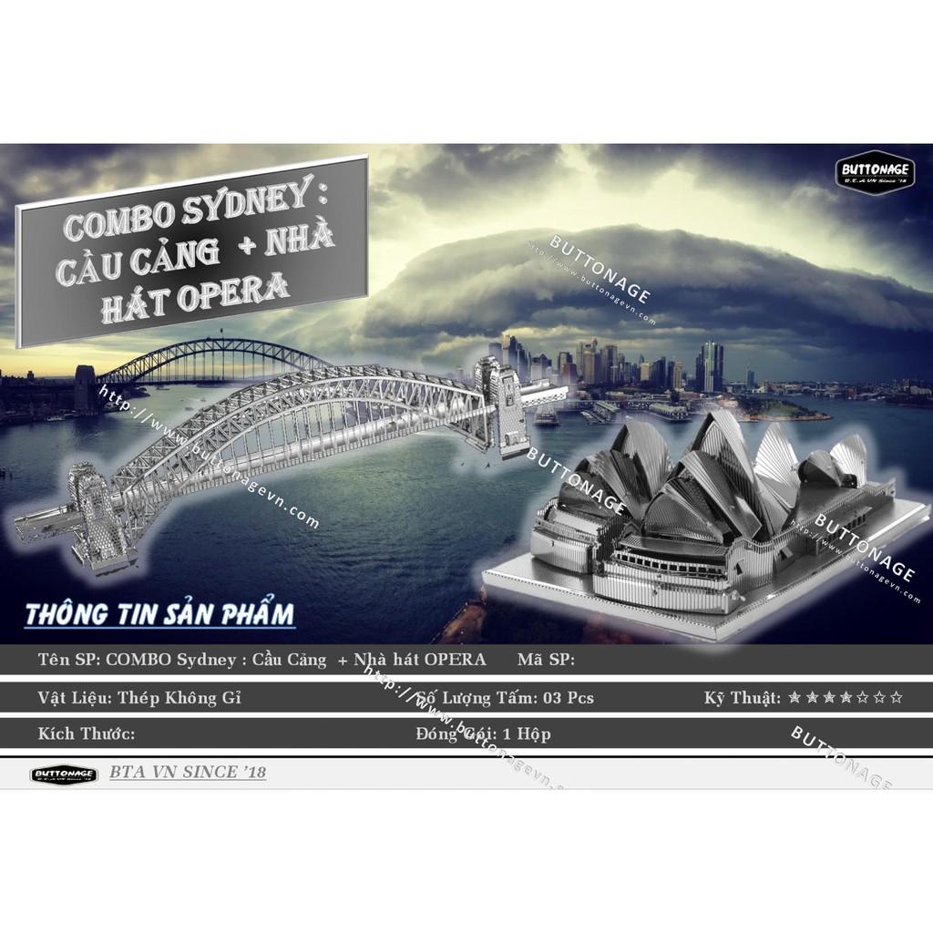 Mô Hình Lắp Ráp 3d COMBO 2 mẫu Sydney Cầu Cảng và Nhà hát Opera
