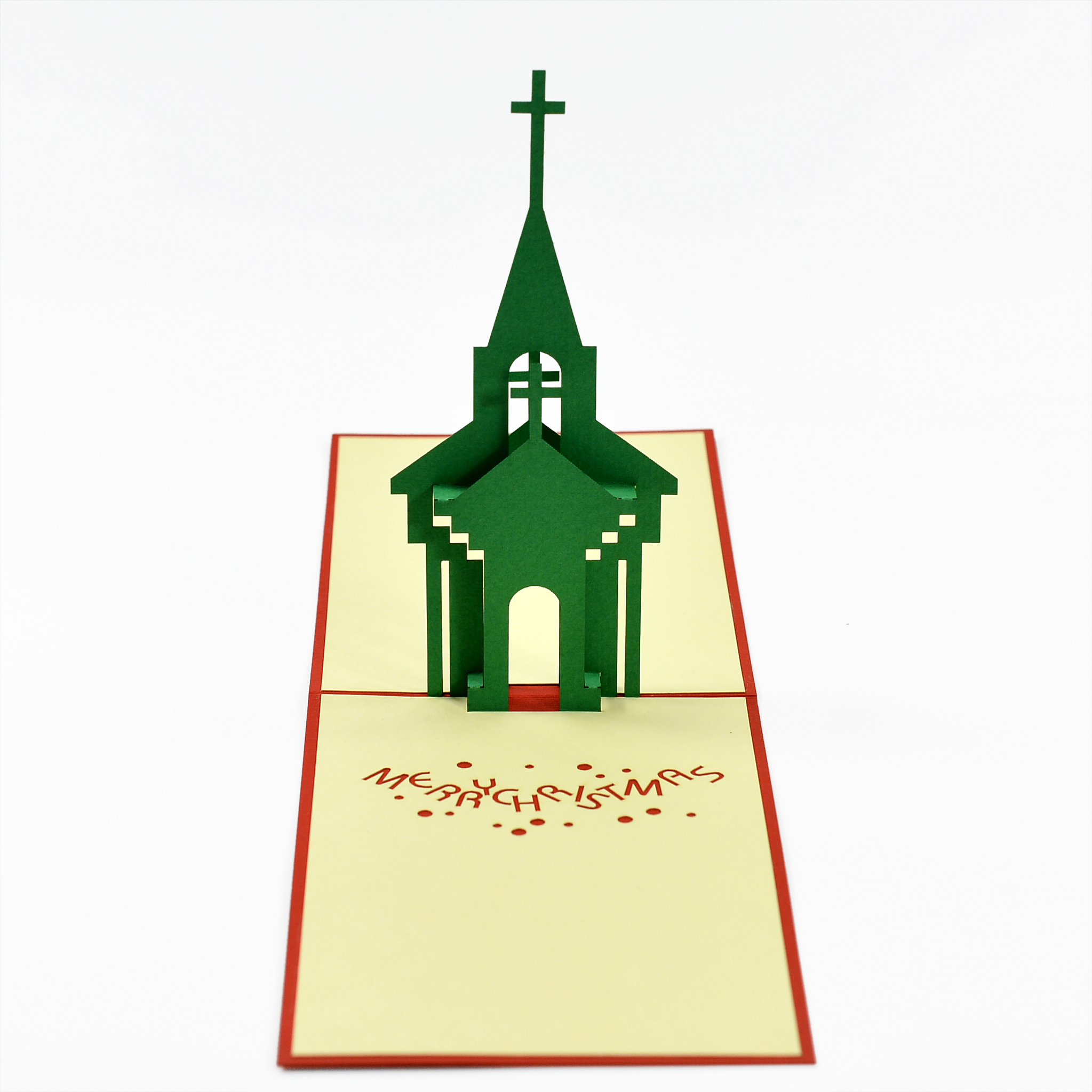 Thiệp nổi 3D handmade The Church- Nhà thờ size 10x15 cm CN049