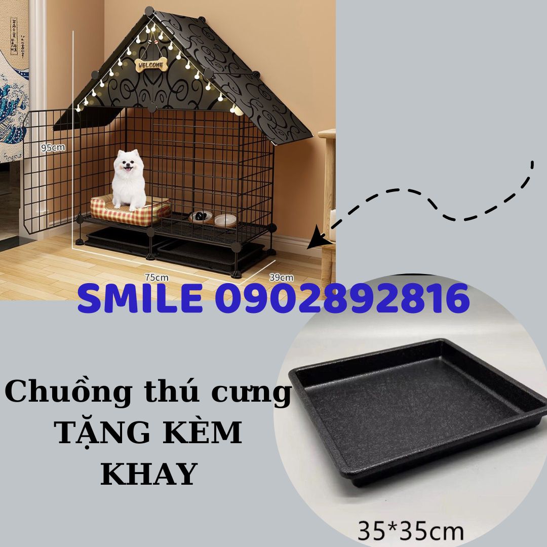 [TẰNG KÈM KHAY] COMBO CHUỒNG, LỒNG LẮP GHÉP LƯỚI THÉP DÀNH CHO THÚ CƯNG CHÓ MÈO