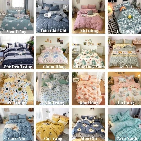 Bộ Chăn Ga Gối Poly Cotton 4 Món Cao Cấp