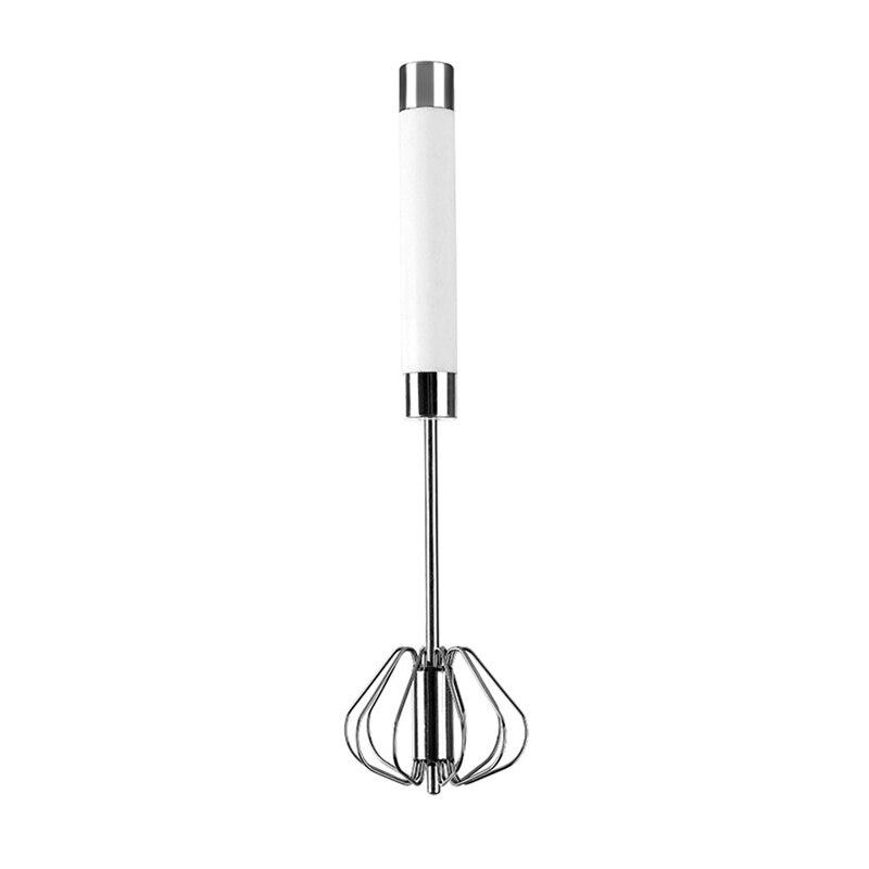 Semi-automatic Mixer Egg Beater Manual Self Turning Stainless Steel Whisk Hand Blender Egg Cream Stirring Kitchen Tools