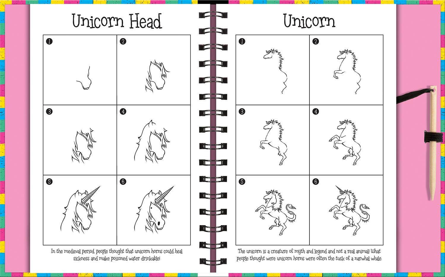 Scratch And Draw Unicorns &amp; Horses Too! - Scratch Art Activity Book