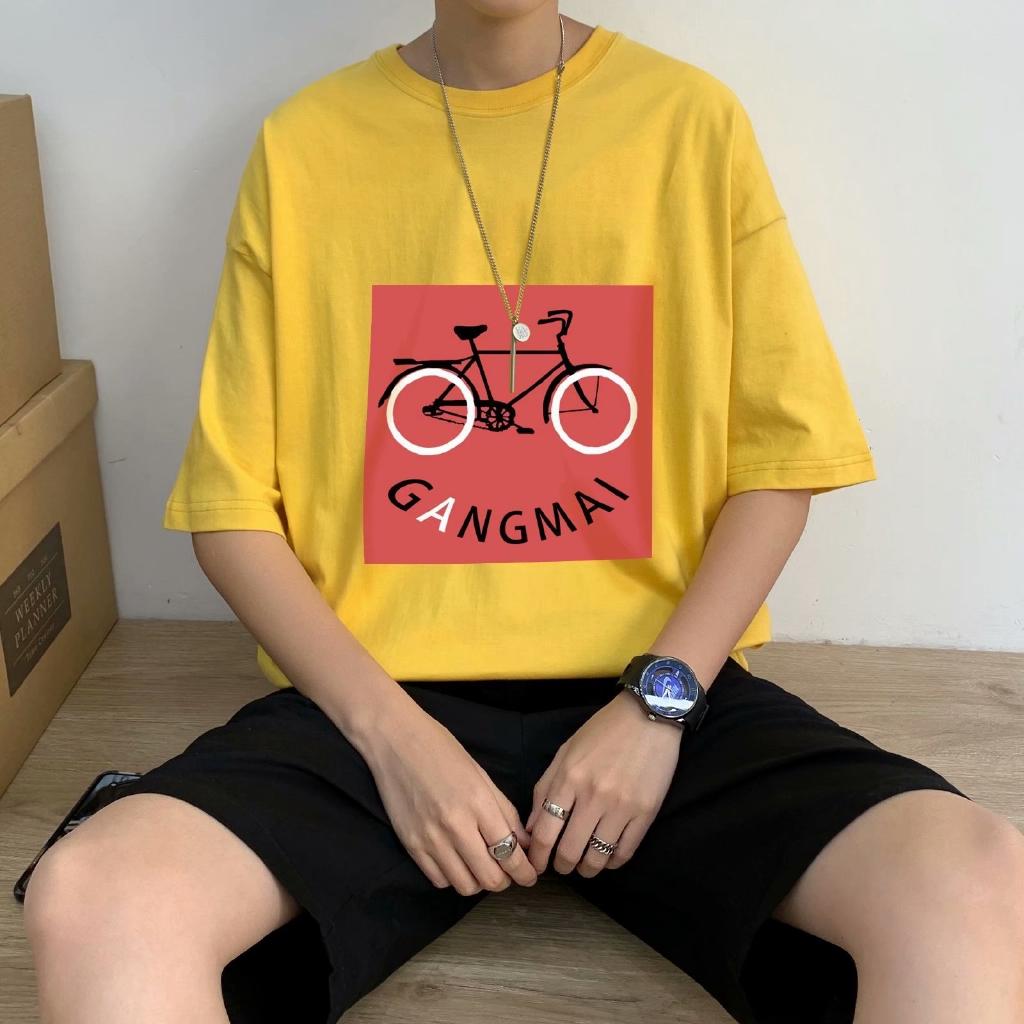 Áo Thun Nam Tay Ngắn In Hình Xe Đạp Cá Tính