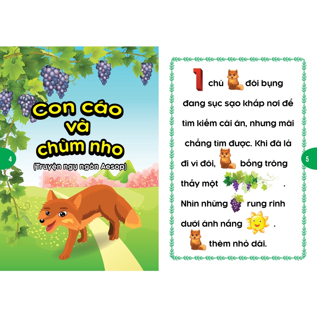Combo 2 Quyển Phát Triển Tư Duy Và Ngôn Ngữ Cho Bé - Truyện Đọc Bằng Hình Ảnh - Truyện Ngụ Ngôn Thế giới đặc sắc -