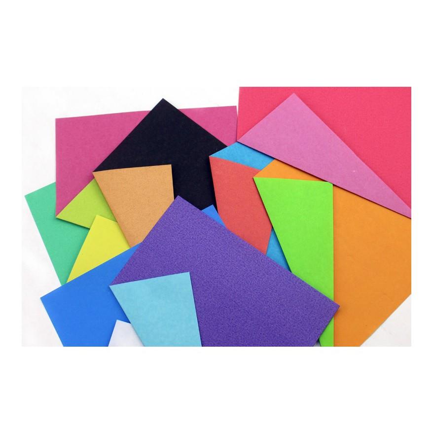 Giấy Vuông Gấp Origami 16 màu 24 tờ (2 Mặt Màu Khác Nhau) Kích Thước 15x15cm