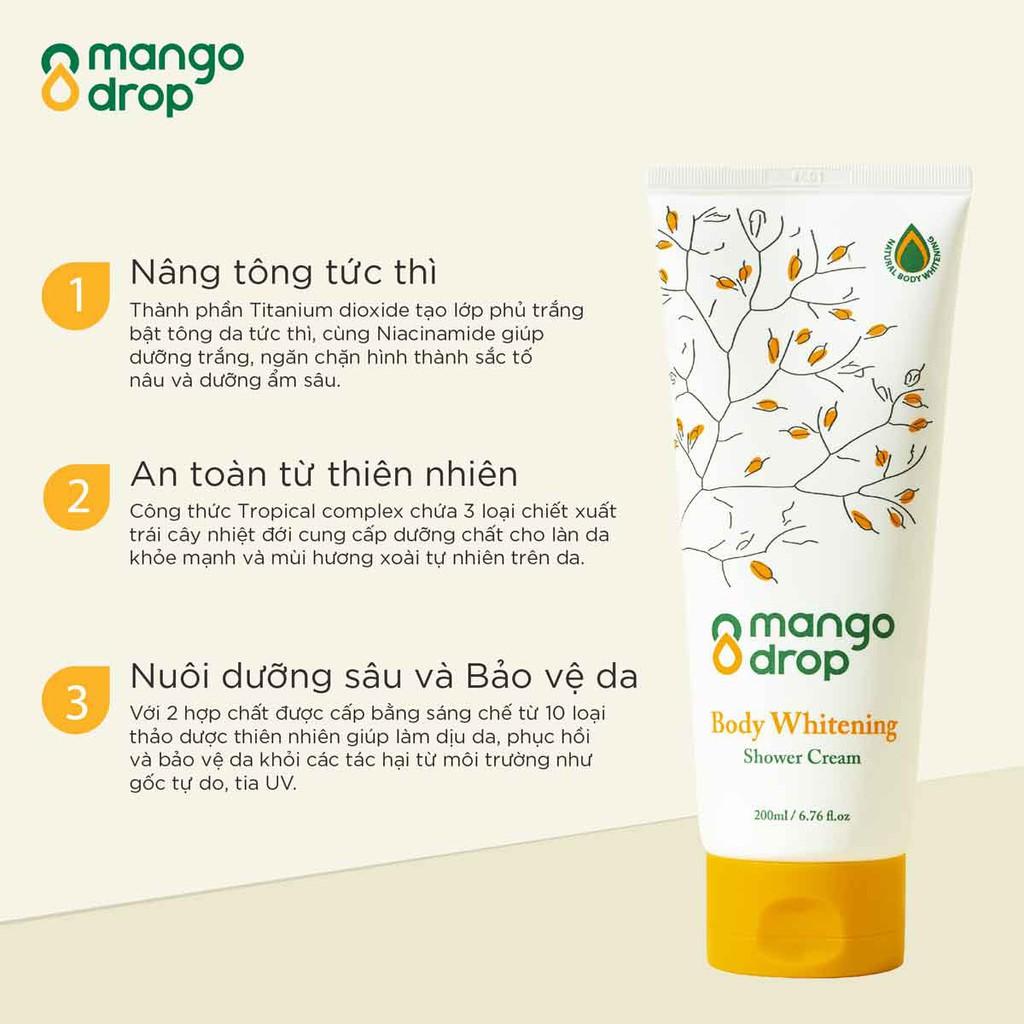 Kem Tắm Trắng Mango Drop Làm Trắng Body Mangodrop Body Whitening Shower Cream 200Ml