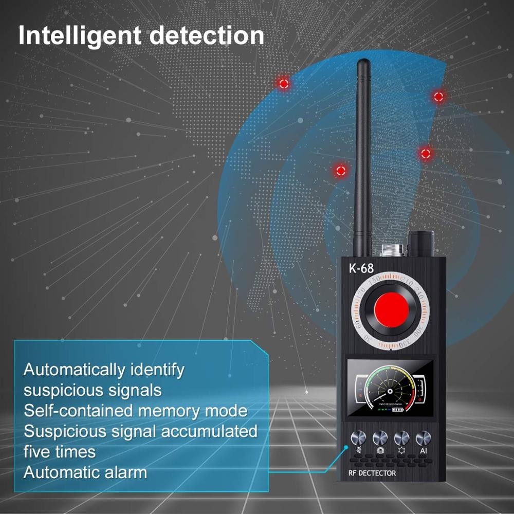Thiết Bị Dò Tìm Phát Hiện Camera, GPS, Nghe Trộm, Phát Sóng Không Dây K68 - Hàng Nhập Khẩu