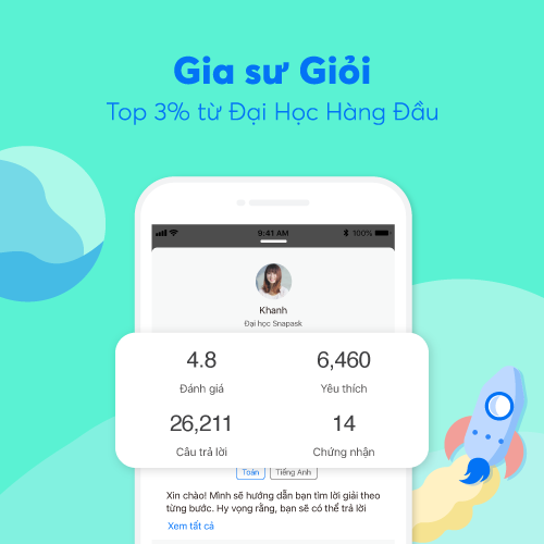 Giải bài tận gốc cùng gia sư Snapask - Gói Thử Sức