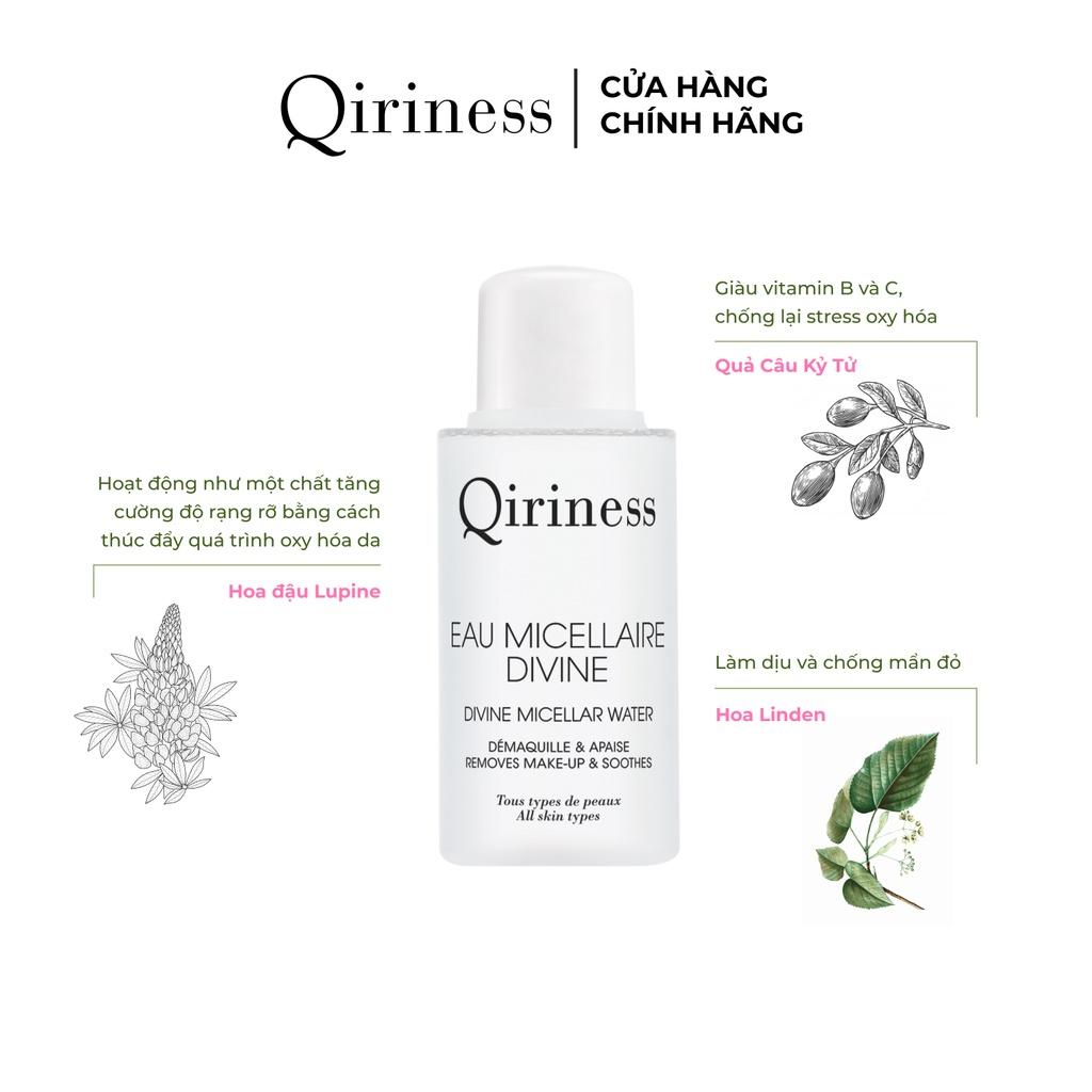 Dung dịch làm sạch và tẩy trang cho da nhạy cảm nguồn gốc thiên nhiên Qiriness Divine Micellar Water 30ml