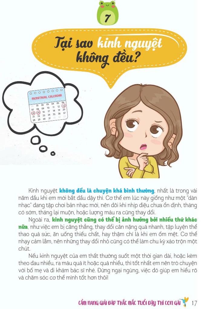 Sách - Dậy Thì Không Gì Phải Sợ - Cẩm Nang Con Gái