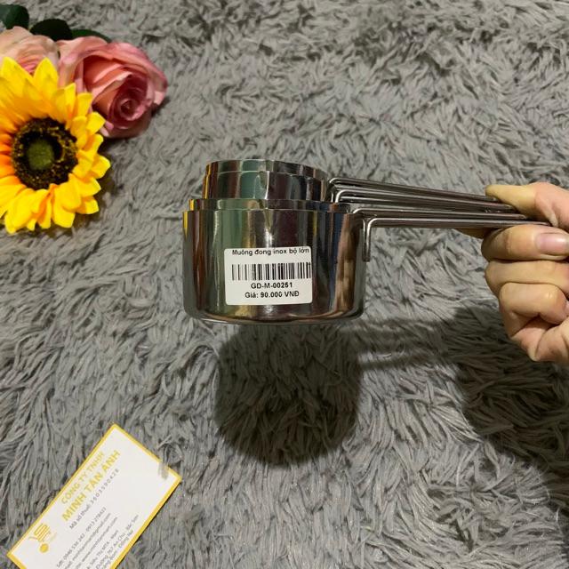 Muỗng đong bằng inox bộ lớn
