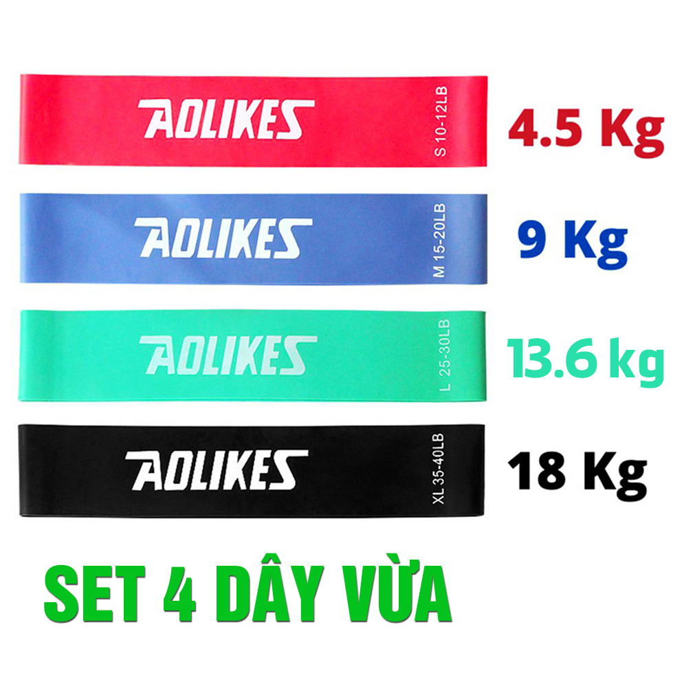 Dây Miniband cao su kháng lực Aolikes hỗ trợ tập mông hiệu quả